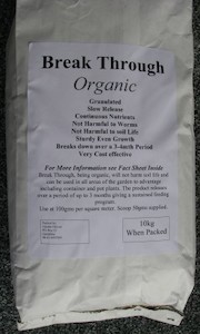 Break Through Organic Slow Release Feriliser 10kg