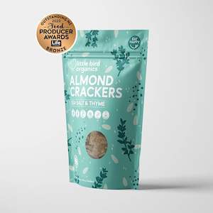 Little Bird Organics Almond Crackers Sea Salt & Thyme 100g