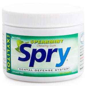 Spry Spearmint Gum Jar 108G