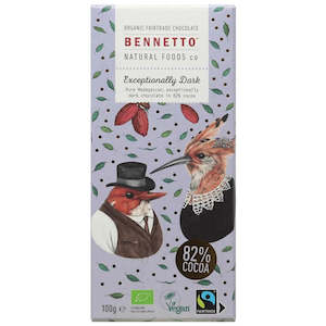 General store operation - mainly grocery: Bennetto - Exceptionally Dark Organic Chocolate 82% Cocoa - [100g]