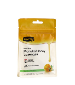 Comvita Lozenges - Honey Olive Leaf - [12 Pack]