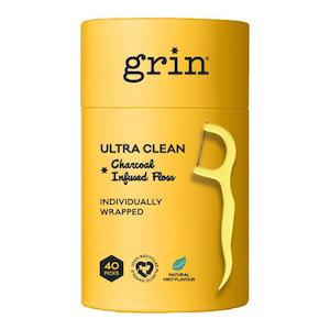 Grin - Ultra Clean Recycle Dental Floss [Charcoal Infused] - [40]