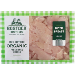 Bostocks - Organic Diced Chicken Breast - [450g] - In Store/Click & Collect Only