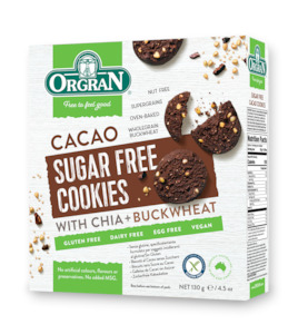 Orgran - Cacao Sugar Free Cookies - [130g]