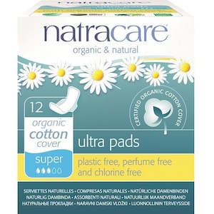 Natracare Organic Ultra Pads With Wings Super [12pk]