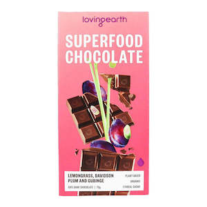 Loving Earth - Organic Superfood Chocolate [Lemongrass Davidson Plum & Gubinge] - [80g]