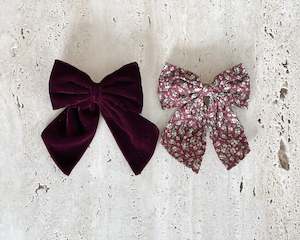 Gift: Mimi & Lula | Agnes Bow Clips | 2 Pack | Burgundy