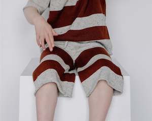 Gift: Leni The Label | All Day Knit Pant | Chocolate Stripe