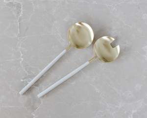 Bianco Salad Servers | Ivory