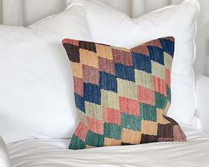 Vintage Turkish Kilim Cushion | Brights