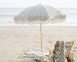 Gift: Business & Pleasure | Premium Beach Umbrella | Monaco Black Stripe