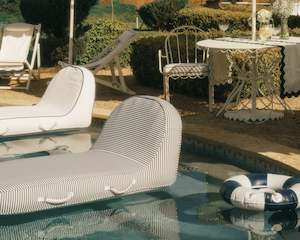 Business & Pleasure | Pool Lounger | Laurens Navy Stripe