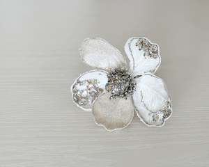 Jewelled Magnolia Flower Clip