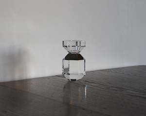 Gift: Hubsch | Crystal Candle Holder | Clear