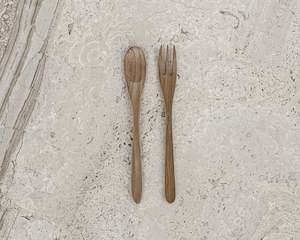 Wooden Fork & Spoon Set