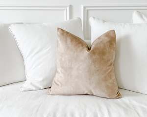 Lucia Velvet Cushion | Nougat