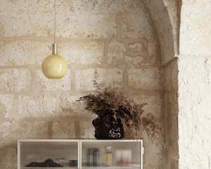 Ferm Living | Opal Sphere Shade & Brass Suspension Pendant | Southern Moss