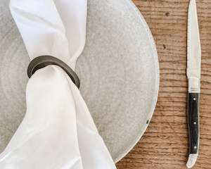 Ferm Living | Flow Black Brass Napkin Rings