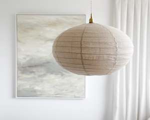 Wabi Linen Shade | Oval | Natural | 60cm