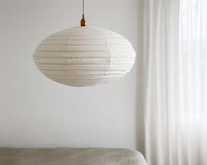 Wabi Linen Shade | Oval | Off-White | 60cm