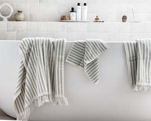 Business & Pleasure | Bath Set | Lauren Sage Stripe