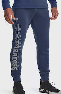 Shoe: UAA-Z3 (Mens project rock charged cotton fleece jogger indigo/halo gray) 102195217