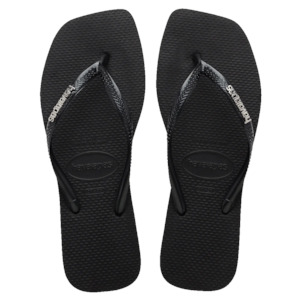 HA-WU7 (Havaianas slim square logo metallic black/silver) 112492391