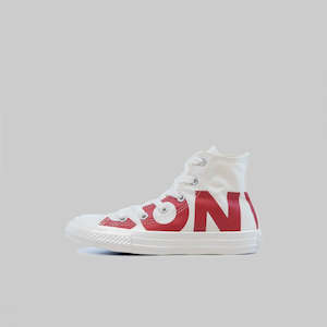 Shoe: CT-V28 (KID CT WORDMARK HI NATURAL/ENAMEL RED/EGRET) 11893500