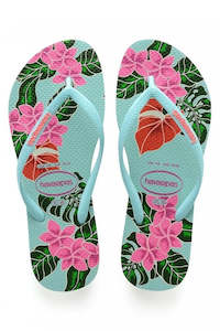 Shoe: HA-WS4 (HAVAIANAS SLIM FLORAL 0642 ICE BLUE) 81891800