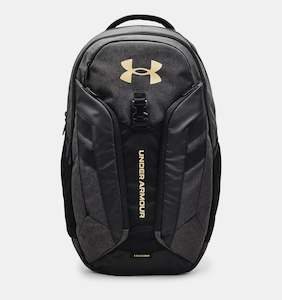 UAE-B3 (Under armour unisex hustle pro backpack black/medium heather/metallic gold) 22495652