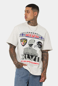 MNA-Q24 (Mitchell and ness superbowl champions tee ravens white marl) 12393478