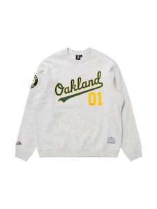 Shoe: MJA-L12 (Majestic major league baseball script number crew athletics vintage white) 102395651