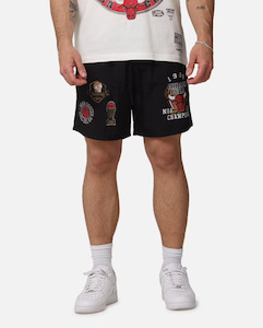 MNA-I39 (Mitchell & ness champs bulls nylon shorts black) 112493478