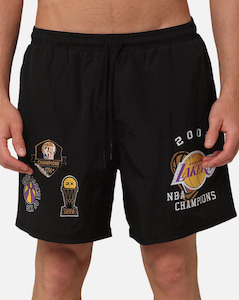 MNA-L39 (Mitchell & ness champs lakers nylon shorts black) 112493478