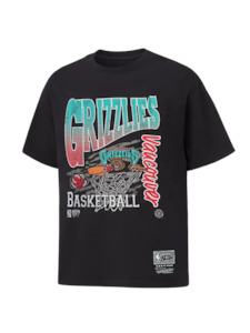 MNA-B39 (Mitchell & ness basket tee grizzlies overdyed black) 112493478