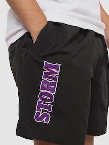 Shoe: MNA-K38 (Mitchell & ness badge nylon short melbourne storm black) 102493913