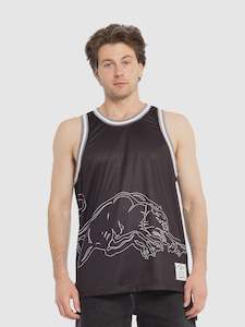 MNA-Q38 (Mitchell & ness big face mesh tank panther black) 102494782