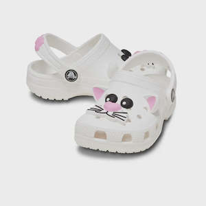 Shoe: CR-U9 (Crocs classic i am cat clog toddlers white/pink tweed) 72493478