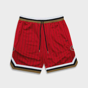 NEA-G8 (New era pinstripe cali mesh shorts san francisco 49ers official team col…