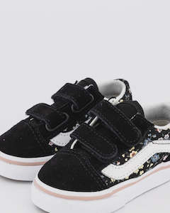 Shoe: V-J15 (Vans toddler old skool velcro floral black/multi) 12493992