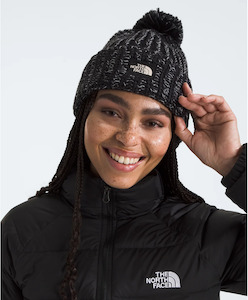 NFA-Y5 (The north face cozy chunky cabin beanie black/white dune) 102493478