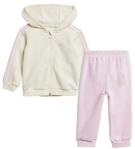 Shoe: AA-L23 (Adidas essentials full-zip hooded jogger track set ivory/clear pink) 42493370