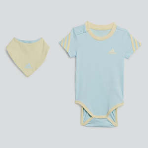 AA-W16 (Adidas 3-stripes onesie with bib set bliss blue/almost yellow) 112292815