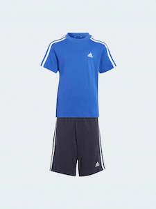 Shoe: AA-U21 (Adidas essentials 3-stripes tee & shorts set semi lucid blue) 92392815