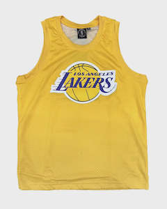 NBAA-S3 (Nba essentials youth name & number tank lakers yellow ) 112394347