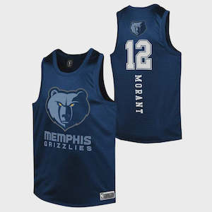 NBAA-T3 (Nba essentials youth name & number tank grizzlies navy) 112394347