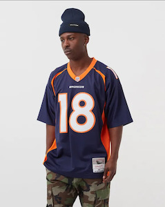 MNA-B40 (Mitchell & ness legend jersey road 15 bronc mann navy) 1224910869