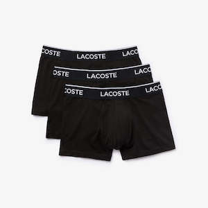 LCA-Y21 (Lacoste 3 pack casual boxer briefs black) 12594348