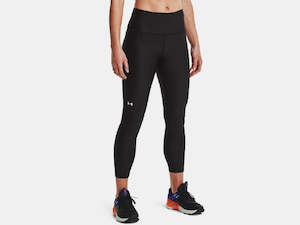 UAA-H13 (Under armour womens heat gear hi rise 7/8 pocket tights black/white) 82493913