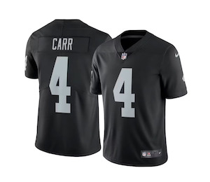 NA-E47 (Nike home player jersey Las Vegas Raiders Derek Carr #4 black) 22598260